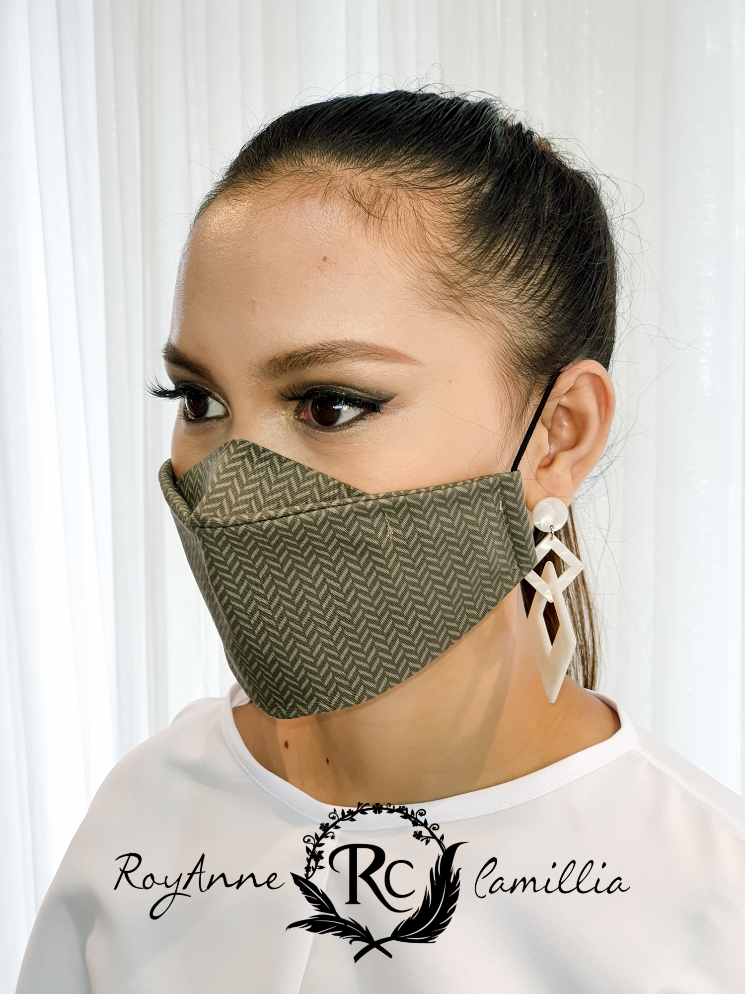 brown fashionable mask protect against covid 19 - ppe for new normal