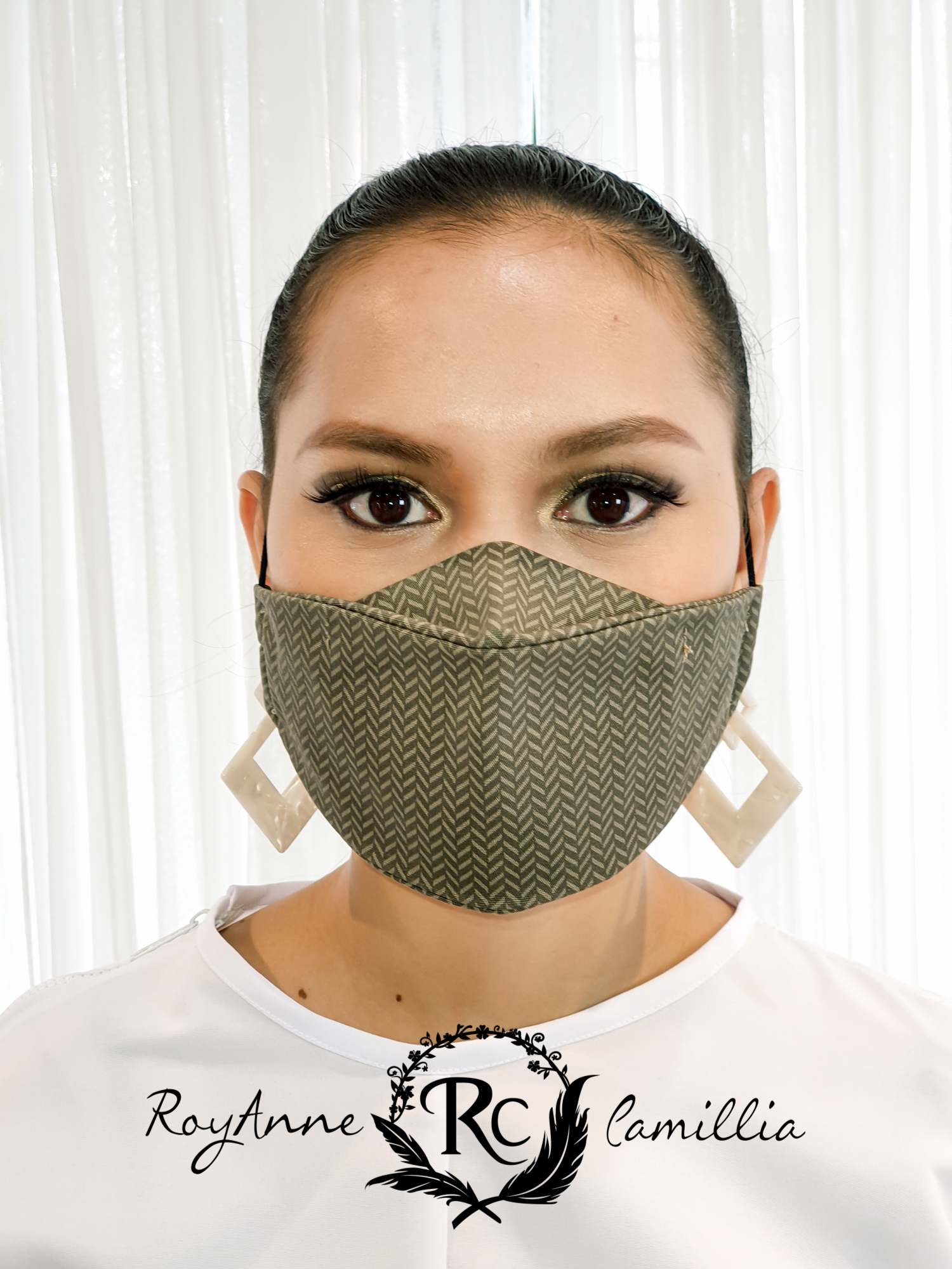 brown fashionable mask protect against covid 19 - ppe for new normal